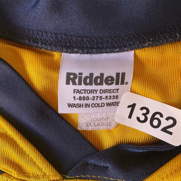 Riddell Kid’s Short sleeve Sport Shirt Size 3XL, Yellow , 56 Sabres - Picture 5 of 8
